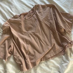H&M Dusty Pink Boxy Crop Top